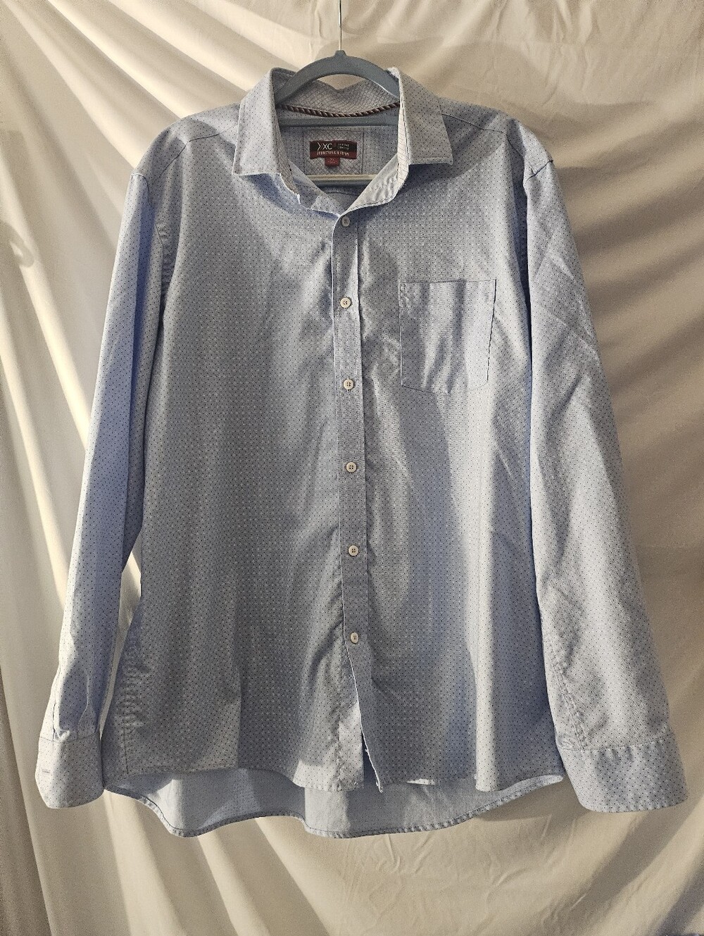 Johnston‎ & Murphy Shirt Mens Extra Large Blue XC4 Extreme Comfort Button Down